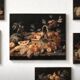 Petit tableau nature morte sur fond noir