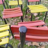 Vintage bistro metal chairs