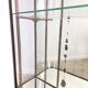 Large Antique Museum Display Cabinet with Curved Glass