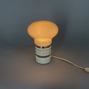 Mid-century Metal & Milk Glass Table Lamp, Italy
