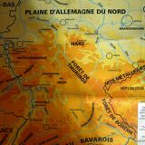 School poster vintage Germany Relief edition MDI map / poster