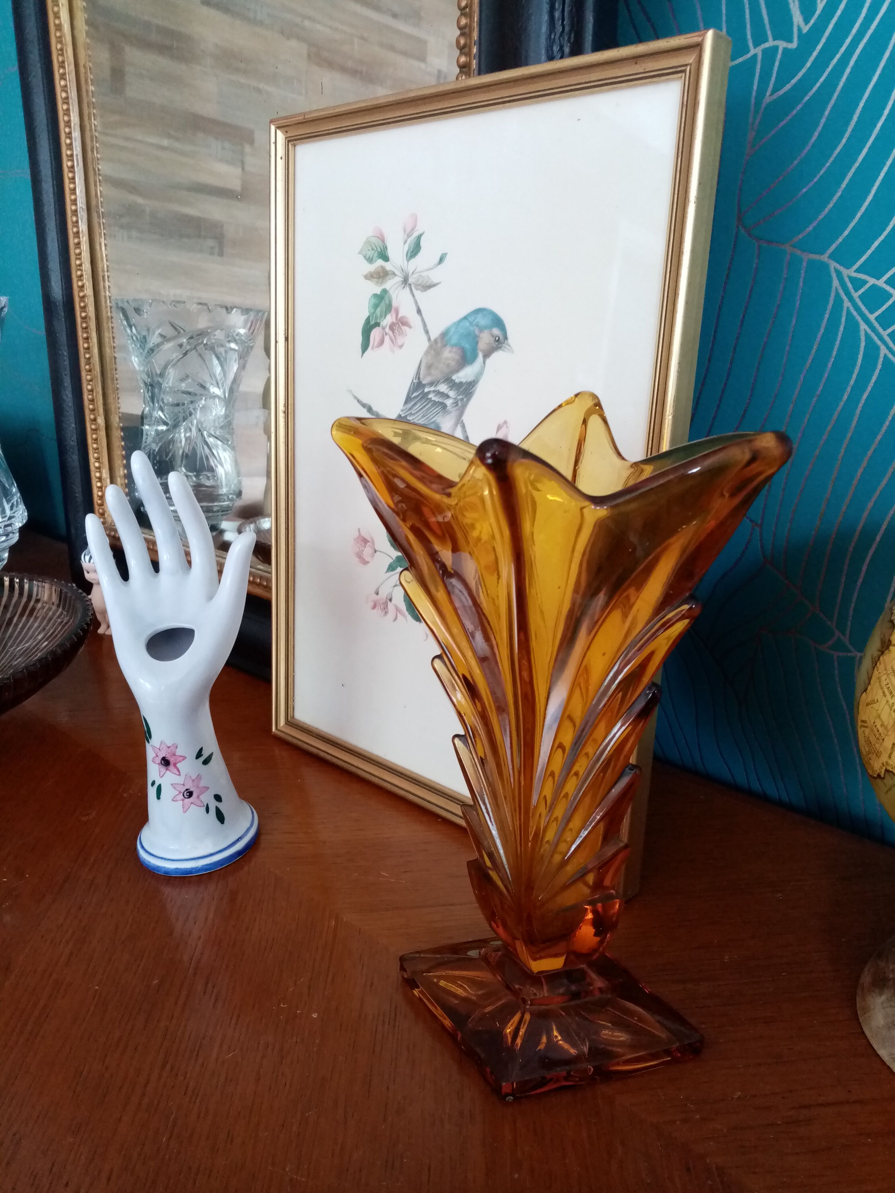Vintage amber vase
