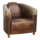 Cowhide Leather Chesterfield Aviator Armchair
