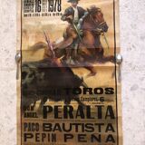 Corrida poster 1978 girona spain rejoneador bull toro bullring toreador picador banderillas