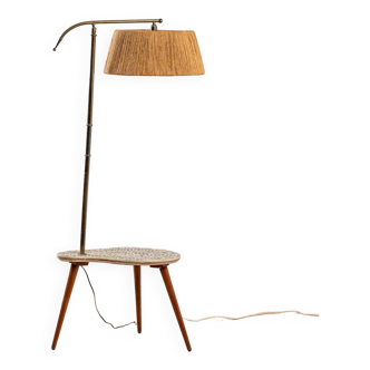 Brass shelf floor lamp from the 60s.