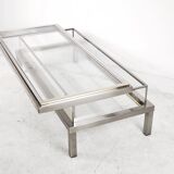 Table low sliding glass of the 1970s