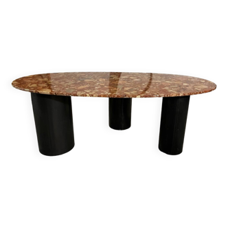 marble coffee table with steel legs