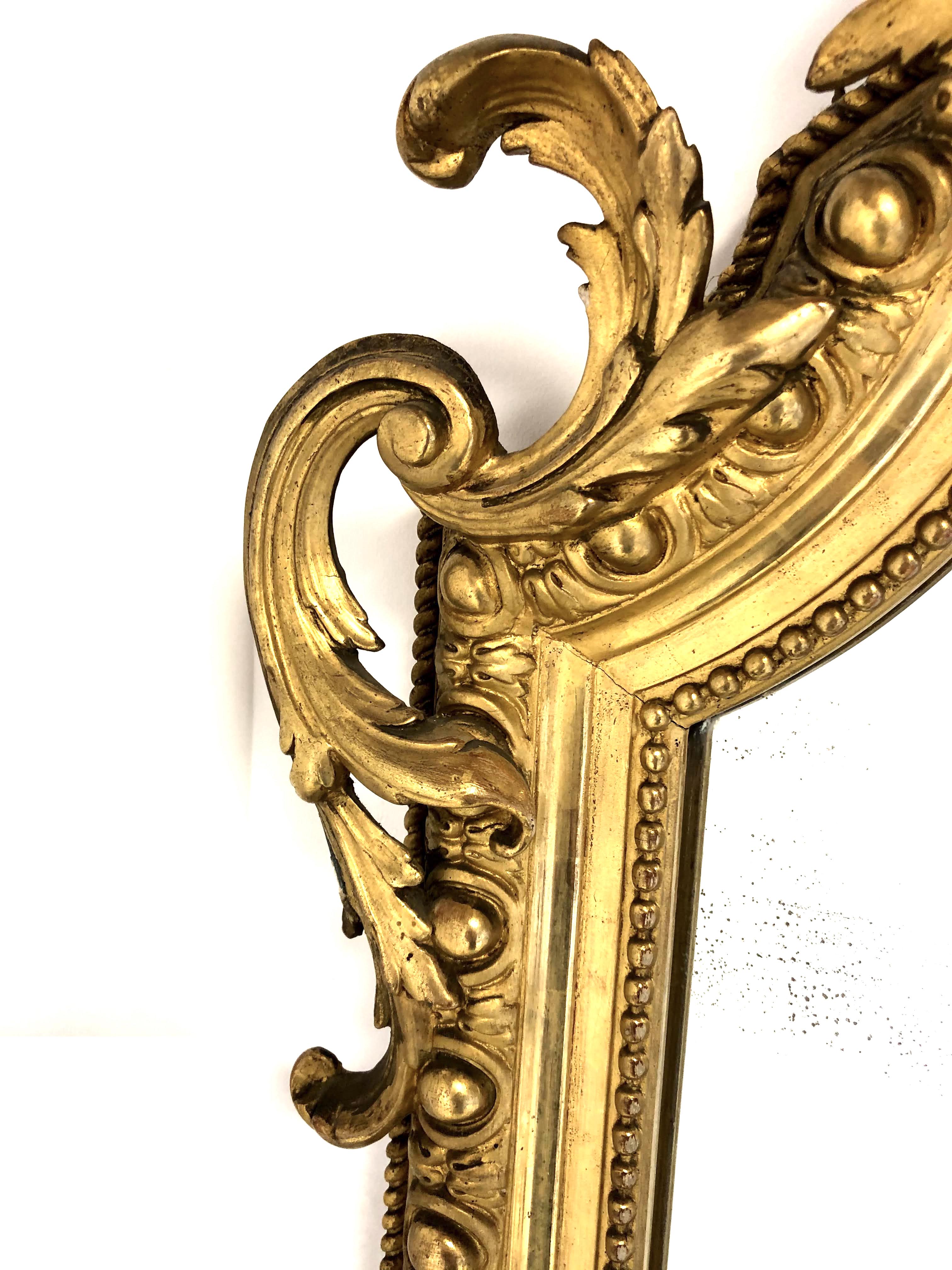 Large mirror Napoleon III 117x186cm