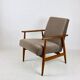Fauteuil Lis, années 1970, velours marron chocolat clair Jade