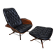 George Mulhauser Monsieur Chaise avec Ottoman pour Plycraft, États-Unis, années 1960.
