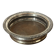 Antique silver-plated bottle coaster with floral decoration.