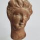 Female head in terracotta, Tanagra – Antique fragment – 4th–2nd century 14.5 cm