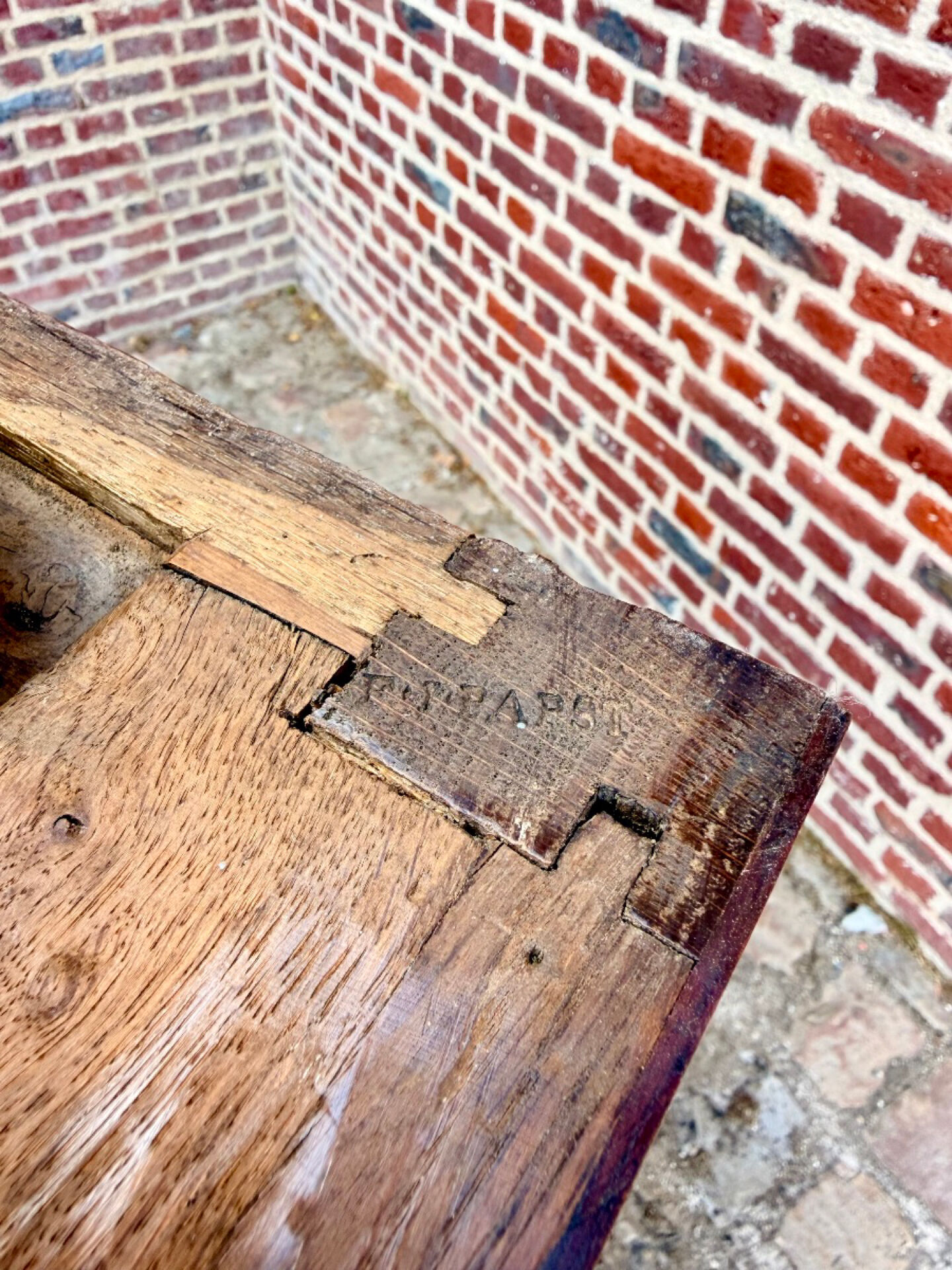 Pope françois-ignace, secretary in mahogany from the consulate period stamped