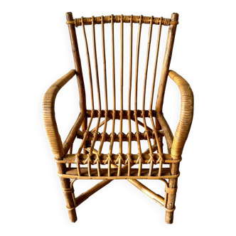 Children's rattan armchair from the 1960s