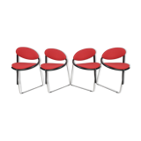 Set of 4 Vintage Dining Chairs by Castelijn 80's