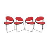 Set of 4 Vintage Dining Chairs by Castelijn 80's