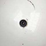 Postmodern Italian vintage brass suspension UFO model S-481 by Luci Italia, 1970s.