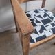 Restored brutalist style armchair