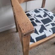 Restored brutalist style armchair