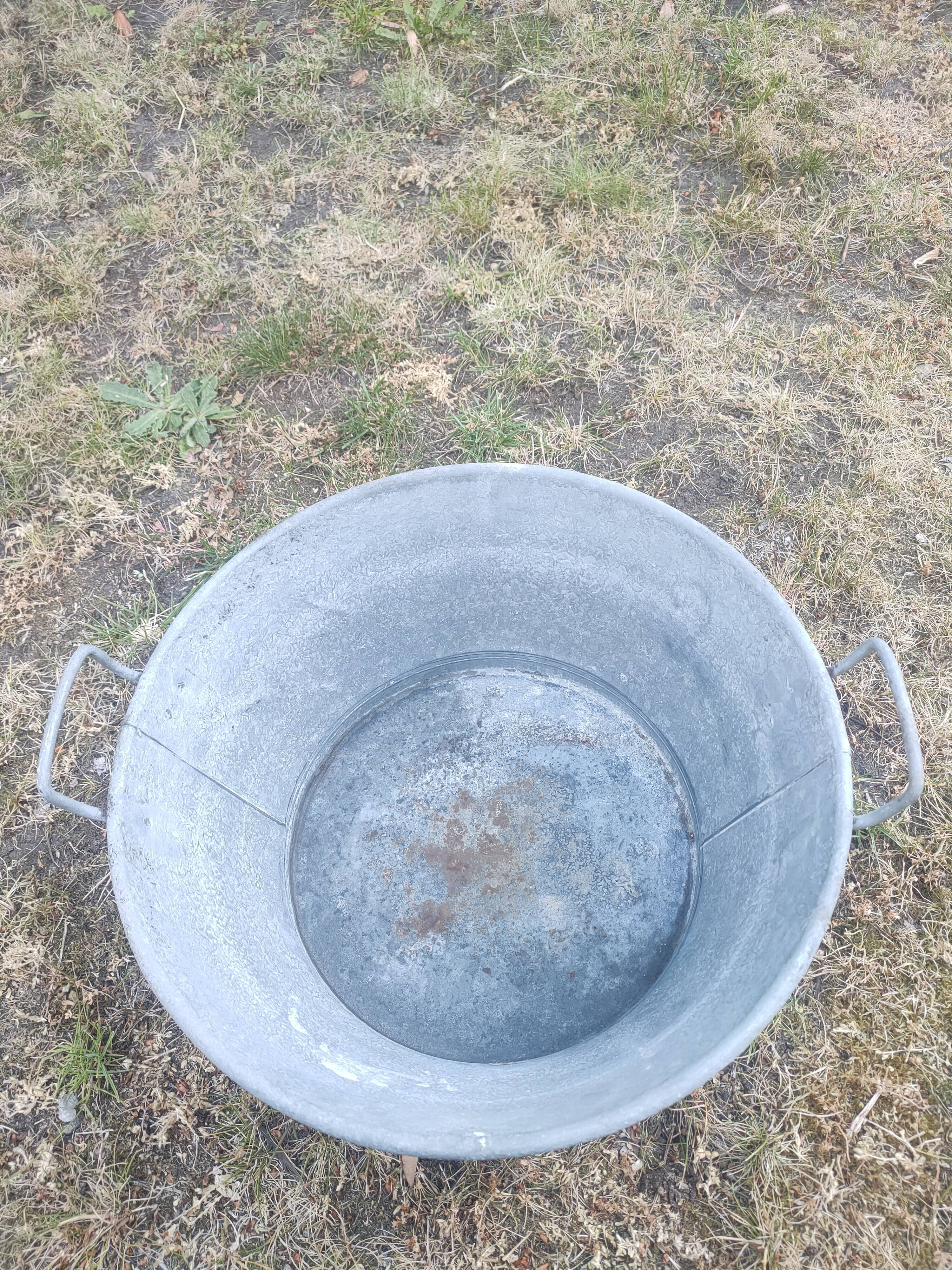 Old zinc basin