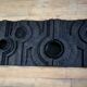 Wall sculpture, wood and black coating, late 1970s