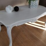 Coffee table in whitened solid oak