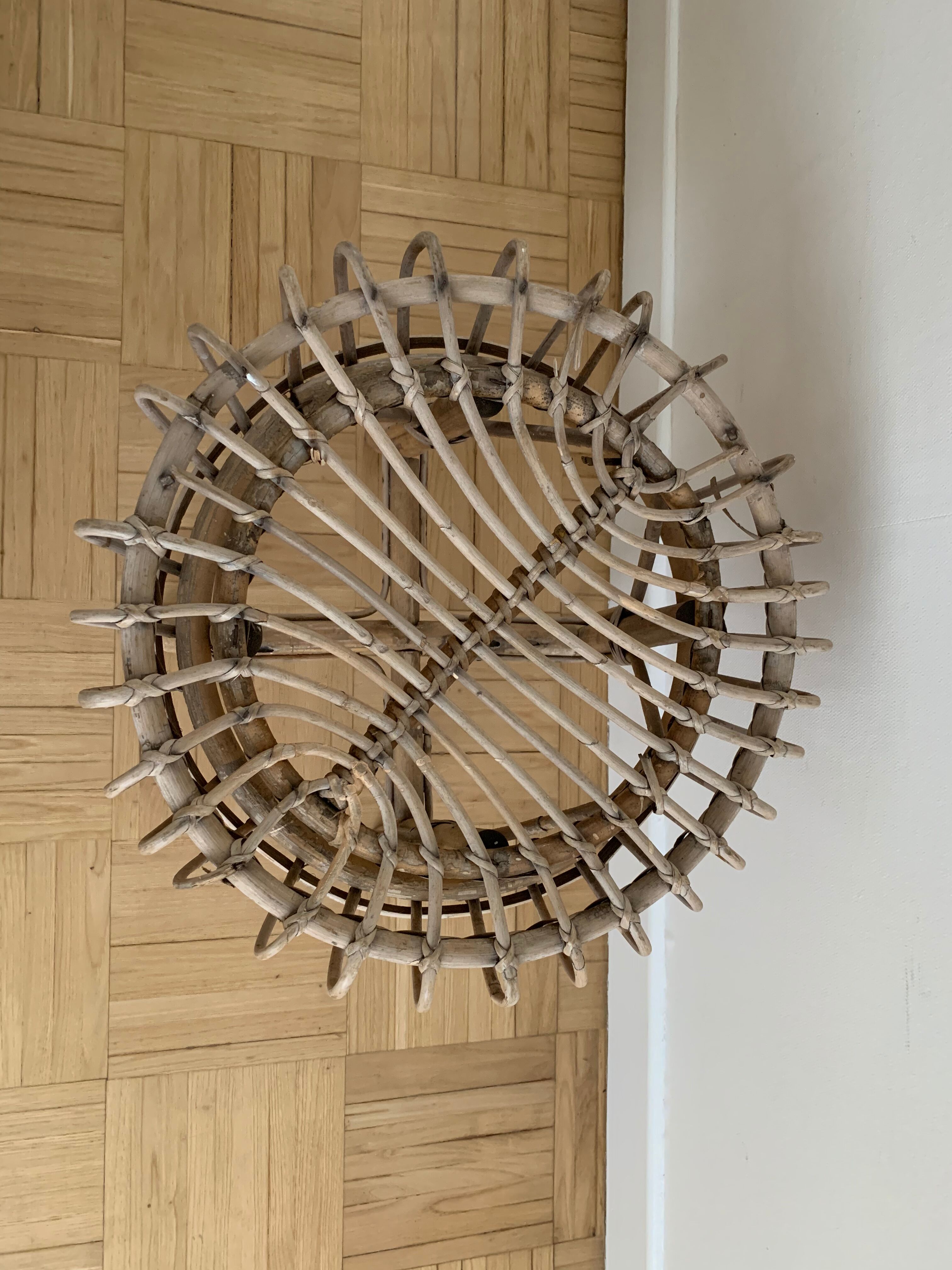 Vintage rattan stool