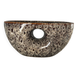 Vase en céramique marron