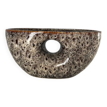 Vase en céramique marron