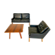 Vintage retro Danish mid-century G. Thams 2 person sofa & chair set