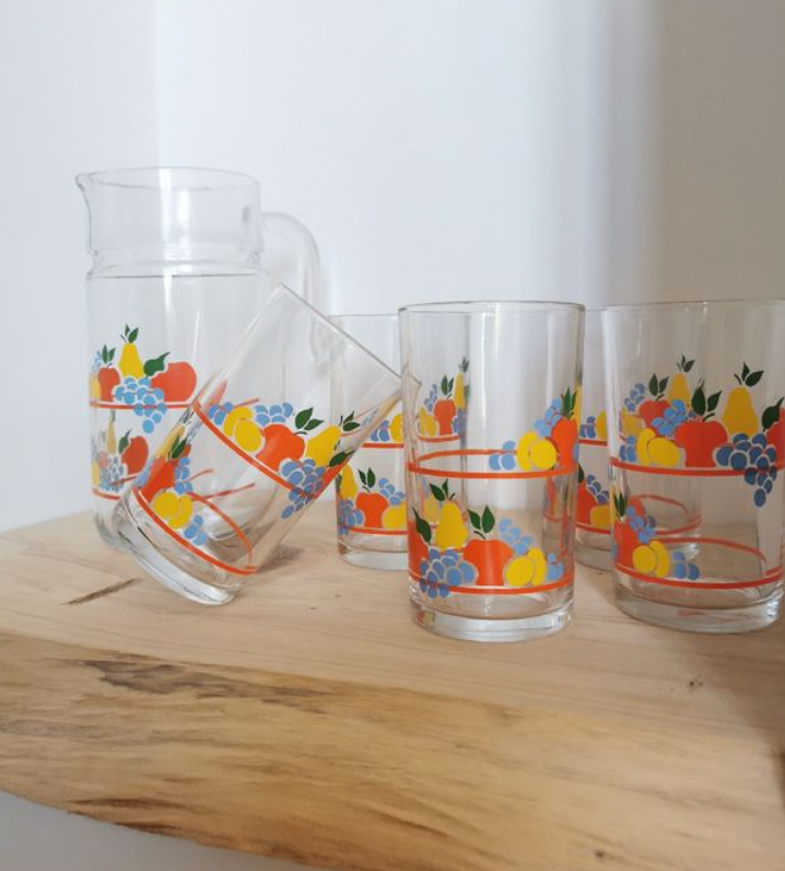 Service à orangeade vintage