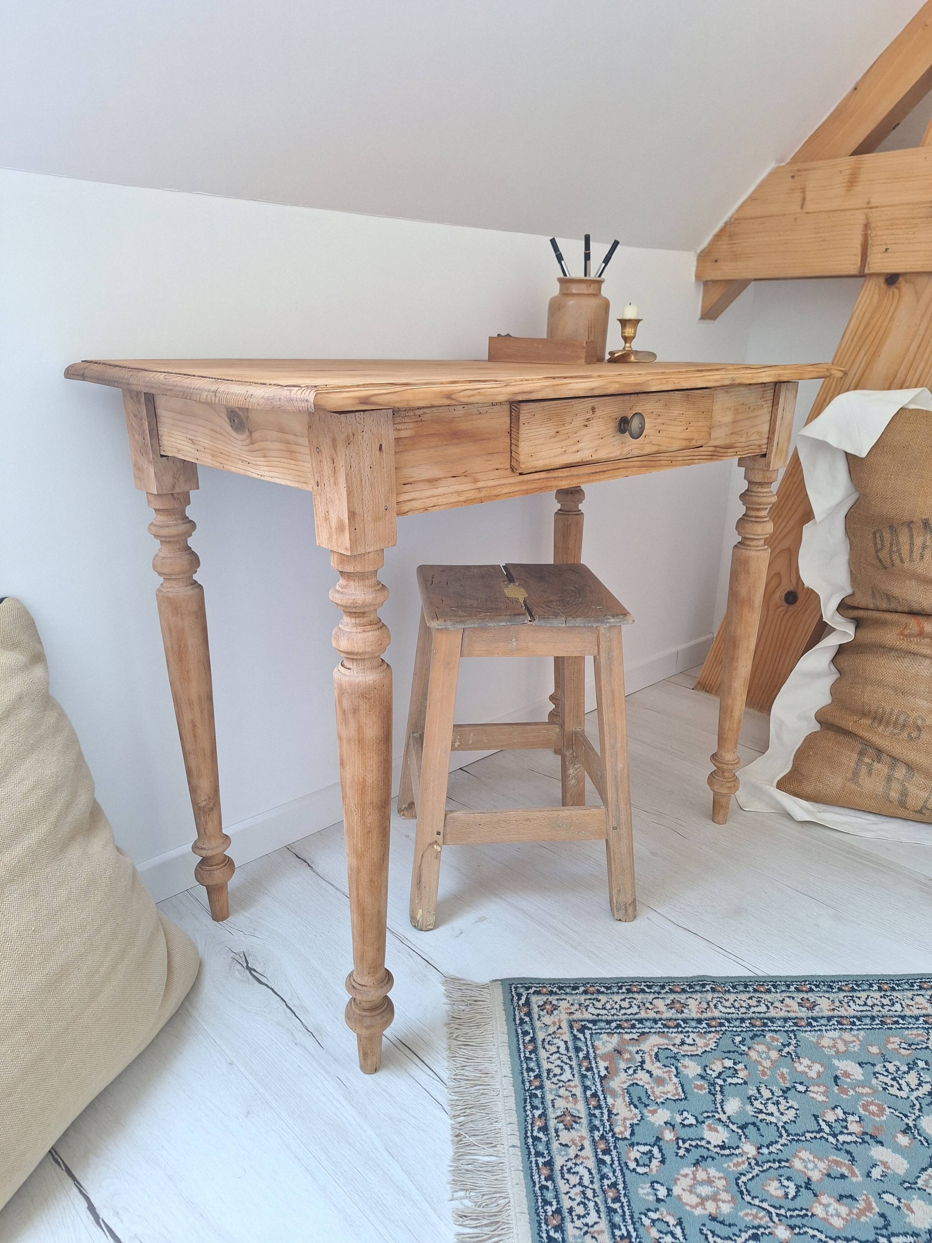 Bureau / Console / Table d'appoint de ferme style campagne en bois massif