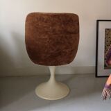 Velvet tulip chair, 1970