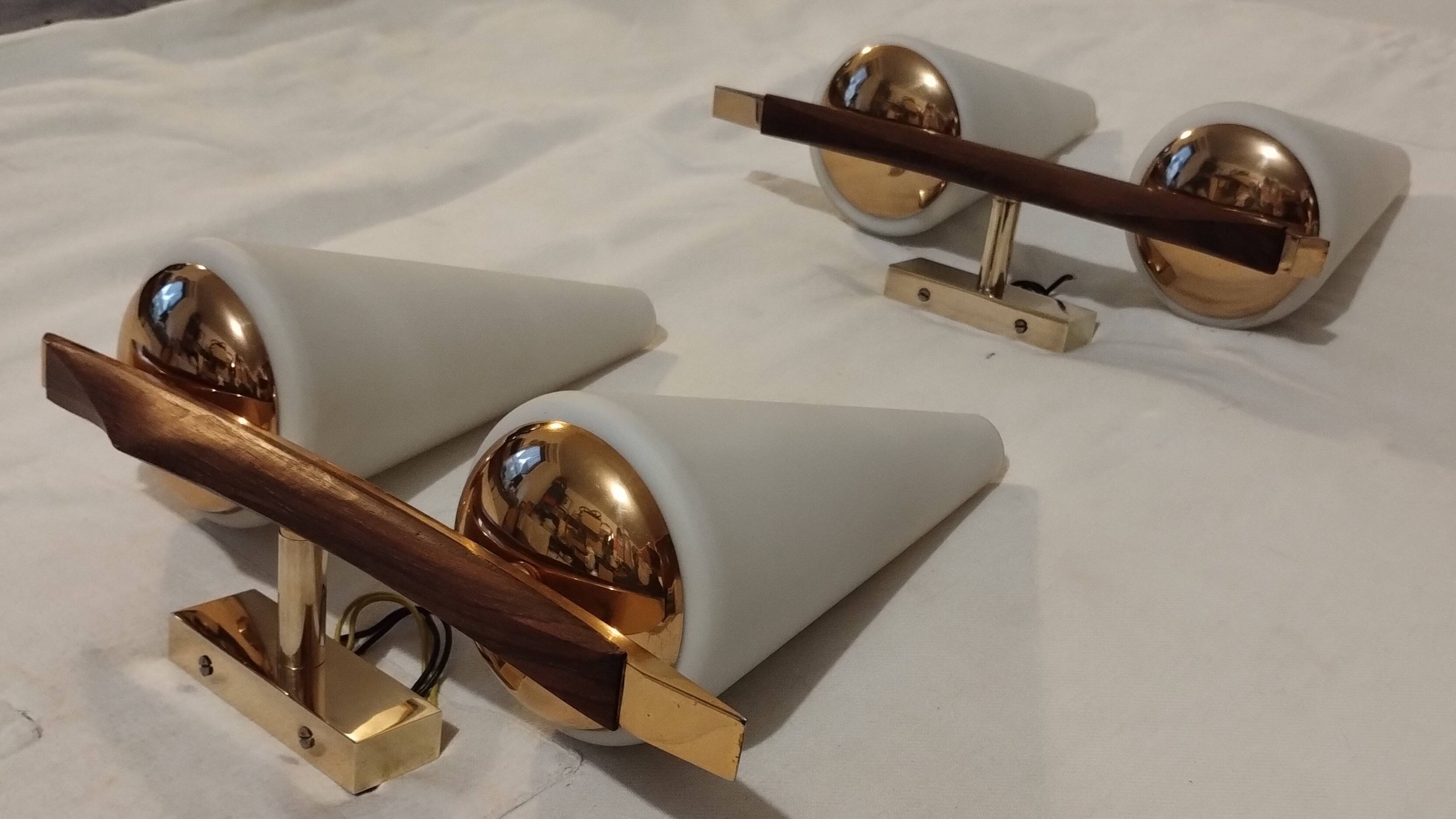 Pair of double light wall lights from Maison Arlus