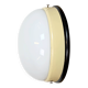 Industrial Bakelite Wall or Ceiling Light with Milk Glass, 1950s