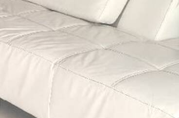 White leather corner sofa