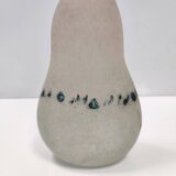 Handmade Scavo Glass Bottle / Vase by Luigi Mellara, Italy