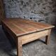 Table basse ancienne en chêne français – Table XXL de ferme du XIXe siècle