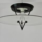 Lampe à suspension italienne en verre de Murano, années 1980