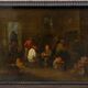 Oil on panel Dutch interior scene Flemish school 19th century