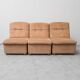 Set 3 poltrone modulari tessuto a quadretti beige anni ’70 vintage modernar