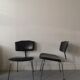 Pair of heaters design in black skai leather and metal, 1970