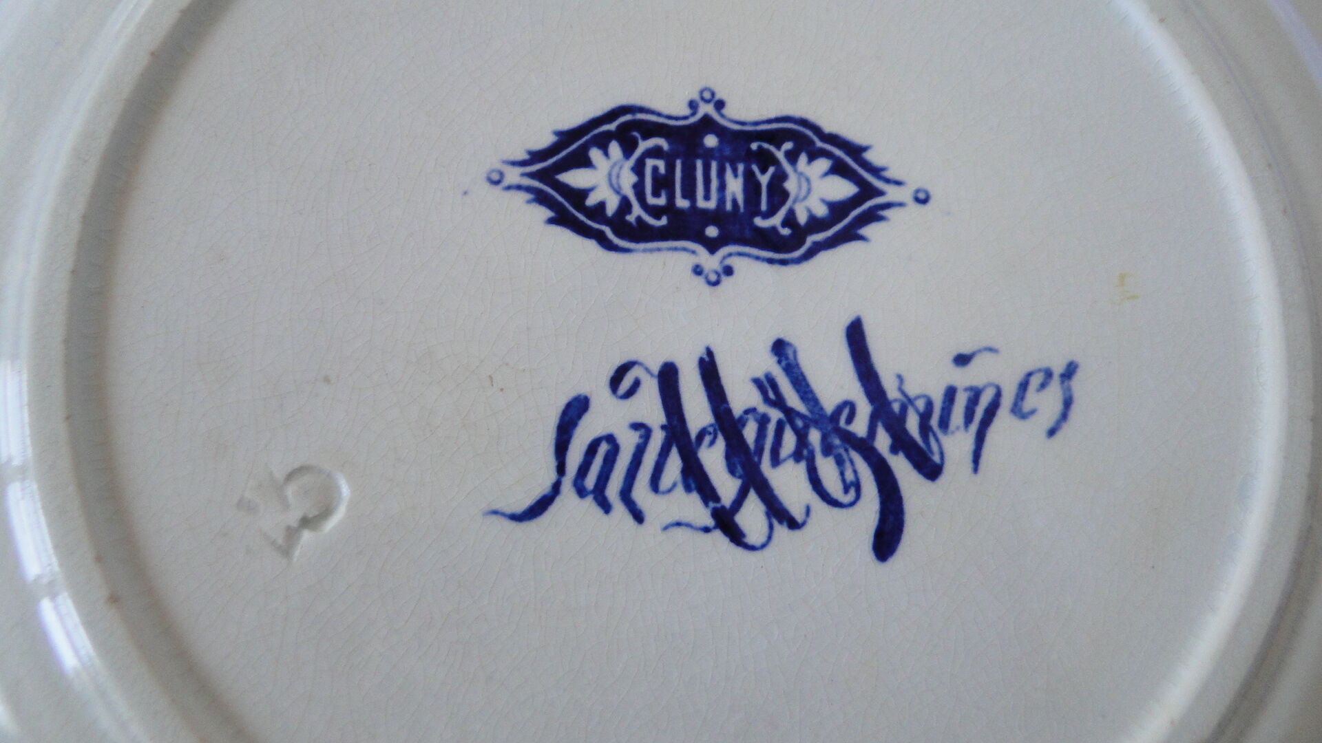 Plate plate sarreguemines model cluny late 19th