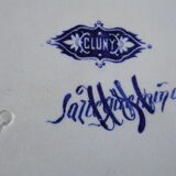 Plate plate sarreguemines model cluny late 19th