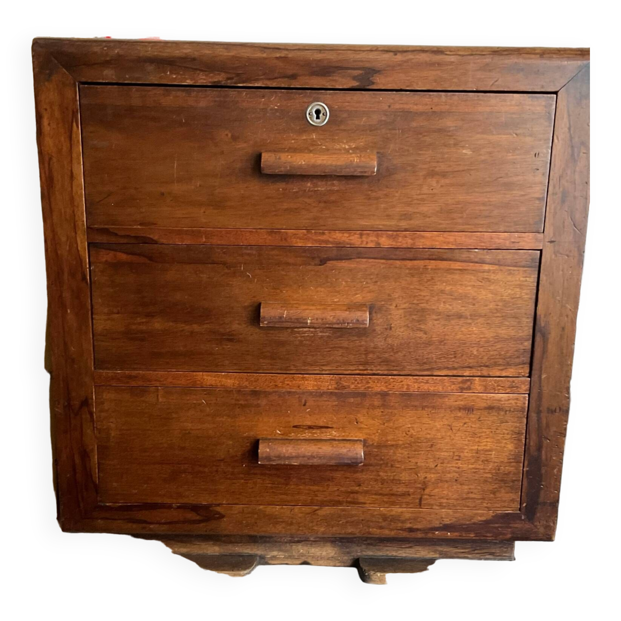 Vintage three-drawer chest of drawers from the 1950s