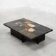 Paul Kingma slate, stone and brass inlaid coffee table, 1970s