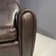 Pair of leather armchairs in French Art Deco style, 1970s