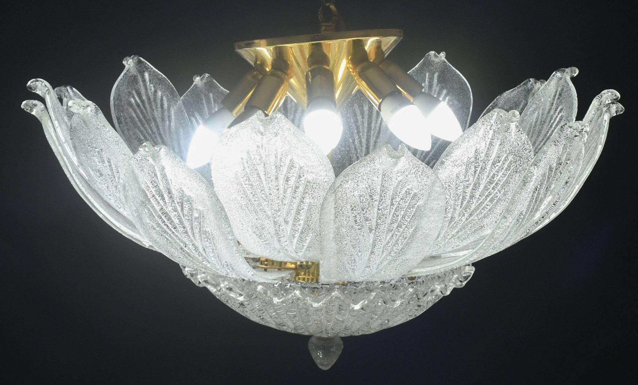 Napoli, Italian Murano Glass Ceiling Light or Flush Mount, 1970s