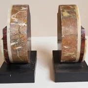 Art Deco marble bookends
