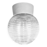 Lustre en porcelaine blanche vintage, années 1970